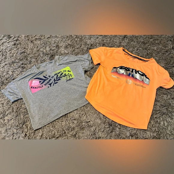 Girls Justice T Shirts Size Medium Lot of 2 - Picture 1 of 5